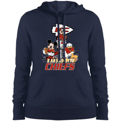 Nfl – Kansas City Chiefs Donald Duck Goofy Mickey Mouse Super Bowl 2019 Football Women Hooded Sweatshirt Women Hooded Sweatshirt - parenttees