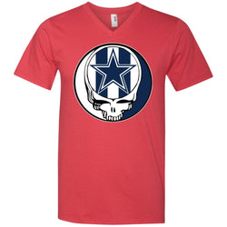 Dallas Cowboys Grateful Dead Steal Your Face Football Nfl Shirts Men V-Neck T-Shirt