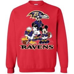 Mickey Mouse Baltimore Ravens American Football Nfl Sports Shirt Crewneck Pullover Sweatshirt Crewneck Pullover Sweatshirt - parenttees