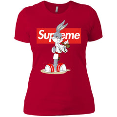 Supreme Rabbit Smoking T-shirt Women Cotton T-Shirt Women Cotton T-Shirt - parenttees