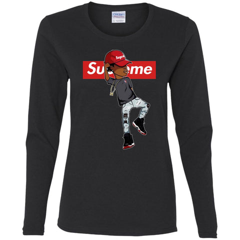 Supreme Marquese Scott T-shirt Women Long Sleeve Shirt Black / S Women Long Sleeve Shirt - parenttees