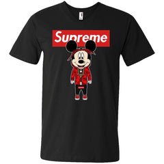 Supreme Mickey Style Fashion T-shirt Men V-Neck T-Shirt Men V-Neck T-Shirt - parenttees