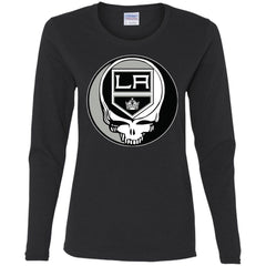Los Angeles Kings Grateful Dead Steal Your Face Hockey Nhl Shirts Women Long Sleeve Shirt Women Long Sleeve Shirt - parenttees