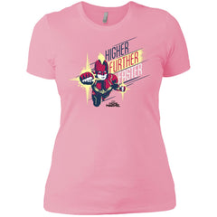 Captain Marvel Higher Further Faster Drawn Women Cotton T-Shirt Women Cotton T-Shirt - parenttees