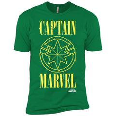 Captain Marvel Yellow Paint Drip Logo Men Short Sleeve T-Shirt Men Short Sleeve T-Shirt - parenttees