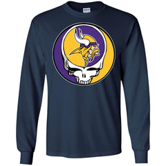 Minnesota Vikings Grateful Dead Steal Your Face Football Nfl Shirts Men Long Sleeve Shirt Men Long Sleeve Shirt - parenttees