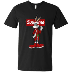 Supreme Rabbit Party T-shirt Men V-Neck T-Shirt