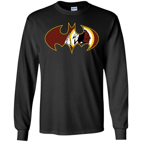 We Are The Washington Redskins Batman Nfl Mashup Men Long Sleeve Shirt Black / S Men Long Sleeve Shirt - parenttees