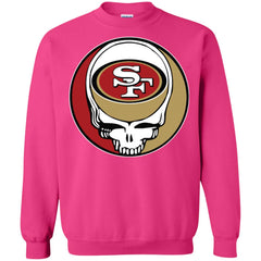 San Francisco 49ers Grateful Dead Steal Your Face Football Nfl Shirts Crewneck Pullover Sweatshirt Crewneck Pullover Sweatshirt - parenttees