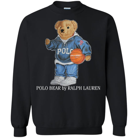 Polo Bear Ralph Lauren Crewneck Pullover Sweatshirt Black / S Crewneck Pullover Sweatshirt - parenttees