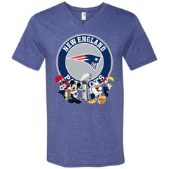 Nfl – New England Patriots Super Bowl 2019 Mickey Mouse Minnie Mouse Donald Duck Daisy Duck Football Men V-Neck T-Shirt Men V-Neck T-Shirt - parenttees