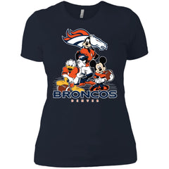 Mickey Mouse Denver Broncos American Football Nfl Sports Shirt Women Cotton T-Shirt Women Cotton T-Shirt - parenttees