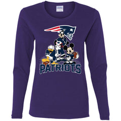 Mickey Mouse New England Patriots American Football Nfl Sports Shirt Women Long Sleeve Shirt Women Long Sleeve Shirt - parenttees