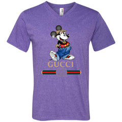 Gucci T-shirt Mouse Mickey Cartoon T-shirt Men V-Neck T-Shirt Men V-Neck T-Shirt - parenttees