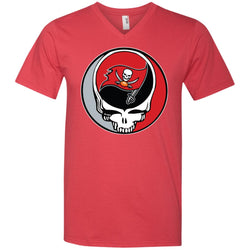 Tampa Bay Buccaneers Grateful Dead Steal Your Face Football Nfl Shirts Men V-Neck T-Shirt