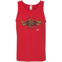 Captain Marvel Color Fade Circle Logo Badge Men Cotton Tank Men Cotton Tank - parenttees