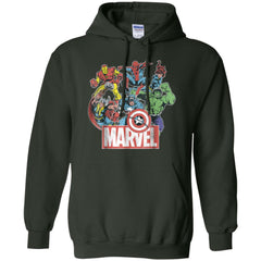 Marvel Avengers Team Retro Comic Vintage Graphic Pullover Hoodie Sweatshirt Pullover Hoodie Sweatshirt - parenttees