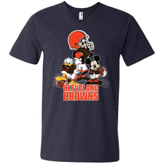 Mickey Mouse Cleveland Browns American Football Nfl Sports Shirt Men V-Neck T-Shirt Men V-Neck T-Shirt - parenttees