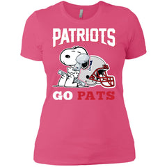 Go Pats - New England Patriots Super Bowl 2019 Snoopy Football Nfl Women Cotton T-Shirt Women Cotton T-Shirt - parenttees