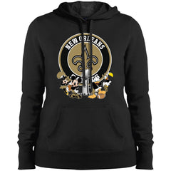 Nfl – New Orleans Saints Super Bowl 2019 Mickey Mouse Minnie Mouse Donald Duck Daisy Duck Football Women Hooded Sweatshirt Women Hooded Sweatshirt - parenttees