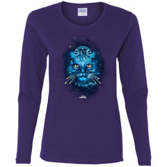 Captain Marvel Goose Blue Galaxy Portrait Women Long Sleeve Shirt Women Long Sleeve Shirt - parenttees