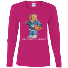 Polo Bear Ralph Lauren Women Long Sleeve Shirt Women Long Sleeve Shirt - parenttees