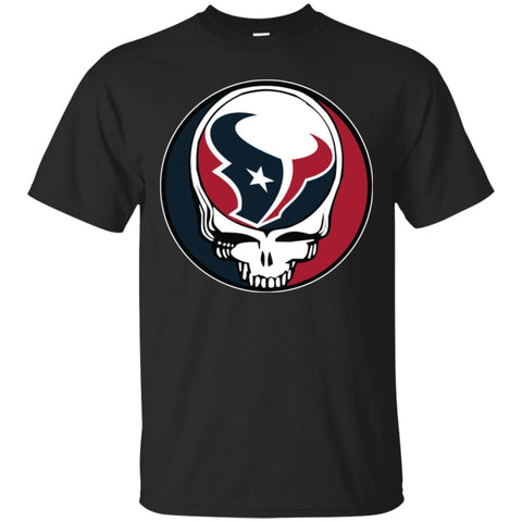 Houston Texans Grateful Dead Steal Your Face Football Nfl Shirts Men Cotton T-Shirt Black / S Men Cotton T-Shirt - parenttees