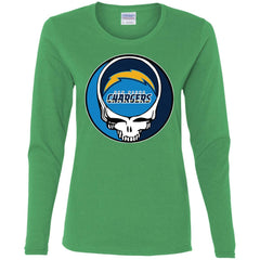 Los Angeles Chargers Grateful Dead Steal Your Face Football Nfl Shirts Women Long Sleeve Shirt Women Long Sleeve Shirt - parenttees