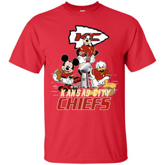 Nfl – Kansas City Chiefs Donald Duck Goofy Mickey Mouse Super Bowl 2019 Football Men Cotton T-Shirt Men Cotton T-Shirt - parenttees