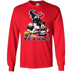 Mickey Mouse Houston Texans American Football Nfl Sports Shirt Men Long Sleeve Shirt Men Long Sleeve Shirt - parenttees