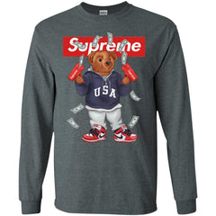 Supreme Bear Hot Trending T-shirt Men Long Sleeve Shirt Men Long Sleeve Shirt - parenttees