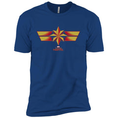 Marvel Captain Marvel Retro Red Yellow Logo Men Short Sleeve T-Shirt Men Short Sleeve T-Shirt - parenttees