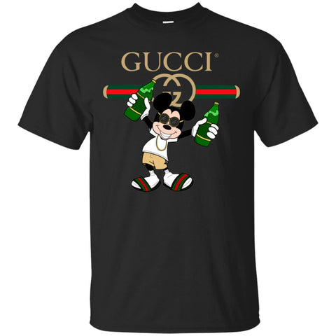 Gucci Mickey Mouse Top Trending T-shirt Men Cotton T-Shirt Black / S Men Cotton T-Shirt - parenttees