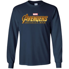 Marvel Avengers Infinity War Golden Logo Men Long Sleeve Shirt Men Long Sleeve Shirt - parenttees
