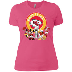 Nfl – Kansas City Chiefs Super Bowl 2019 Mickey Mouse Minnie Mouse Donald Duck Daisy Duck Football Women Cotton T-Shirt Women Cotton T-Shirt - parenttees