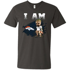 Nfl Denver Broncos I Am Groot T-shirt Men V-Neck T-Shirt Men V-Neck T-Shirt - parenttees