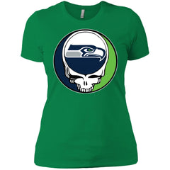 Seattle Seahawks Grateful Dead Steal Your Face Football Nfl Shirts Women Cotton T-Shirt Women Cotton T-Shirt - parenttees