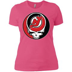 New Jersey Devils Grateful Dead Steal Your Face Hockey Nhl Shirts Women Cotton T-Shirt Women Cotton T-Shirt - parenttees