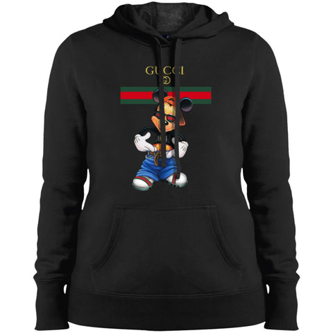 Gucci Logo Mickey Gift Trending T-shirt Women Hooded Sweatshirt Black / X-Small Women Hooded Sweatshirt - parenttees