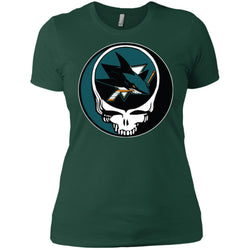 San Jose Sharks Grateful Dead Steal Your Face Hockey Nhl Shirts Women Cotton T-Shirt