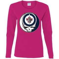 Winnipeg Jets Grateful Dead Steal Your Face Hockey Nhl Shirts Women Long Sleeve Shirt Women Long Sleeve Shirt - parenttees