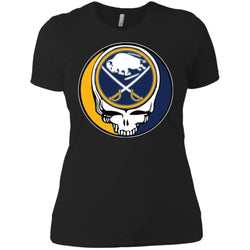 Buffalo Sabres Grateful Dead Steal Your Face Hockey Nhl Shirts Women Cotton T-Shirt