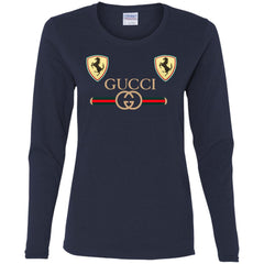 Best Gucci Ferrari New T-shirt Women Long Sleeve Shirt Women Long Sleeve Shirt - parenttees