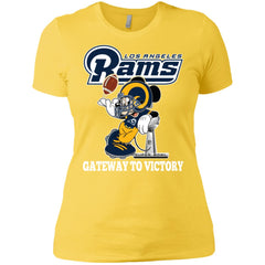 Los Angeles Rams Gateway To Victory Super Bowl 2019 Mickey Mouse Football Nfl Women Cotton T-Shirt Women Cotton T-Shirt - parenttees