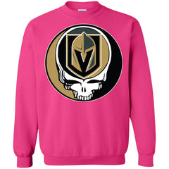 Vegas Golden Knights Grateful Dead Steal Your Face Hockey Nhl Shirts Crewneck Pullover Sweatshirt Crewneck Pullover Sweatshirt - parenttees