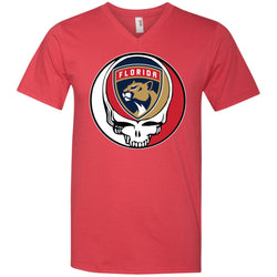 Florida Panthers Grateful Dead Steal Your Face Hockey Nhl Shirts Men V-Neck T-Shirt