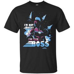 Captain Marvel I'm The Boss Space Blue Red Men Cotton T-Shirt Men Cotton T-Shirt - parenttees