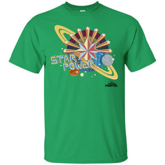 Captain Marvel Star Power Retro Style Men Cotton T-Shirt Men Cotton T-Shirt - parenttees