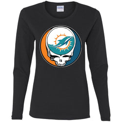 Miami Dolphins Grateful Dead Steal Your Face Football Nfl Shirts Women Long Sleeve Shirt