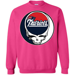 New England Patriots Grateful Dead Steal Your Face Football Nfl Shirts Crewneck Pullover Sweatshirt Crewneck Pullover Sweatshirt - parenttees